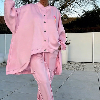 Oversize-Loungewear-Set mit asymmetrischem Saum