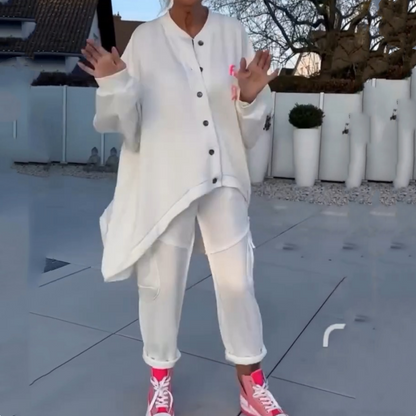 Oversize-Loungewear-Set mit asymmetrischem Saum