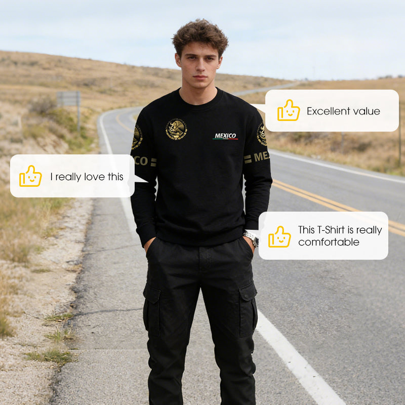 ✨ Bequemes Langarmshirt Herren | Rundhalsausschnitt