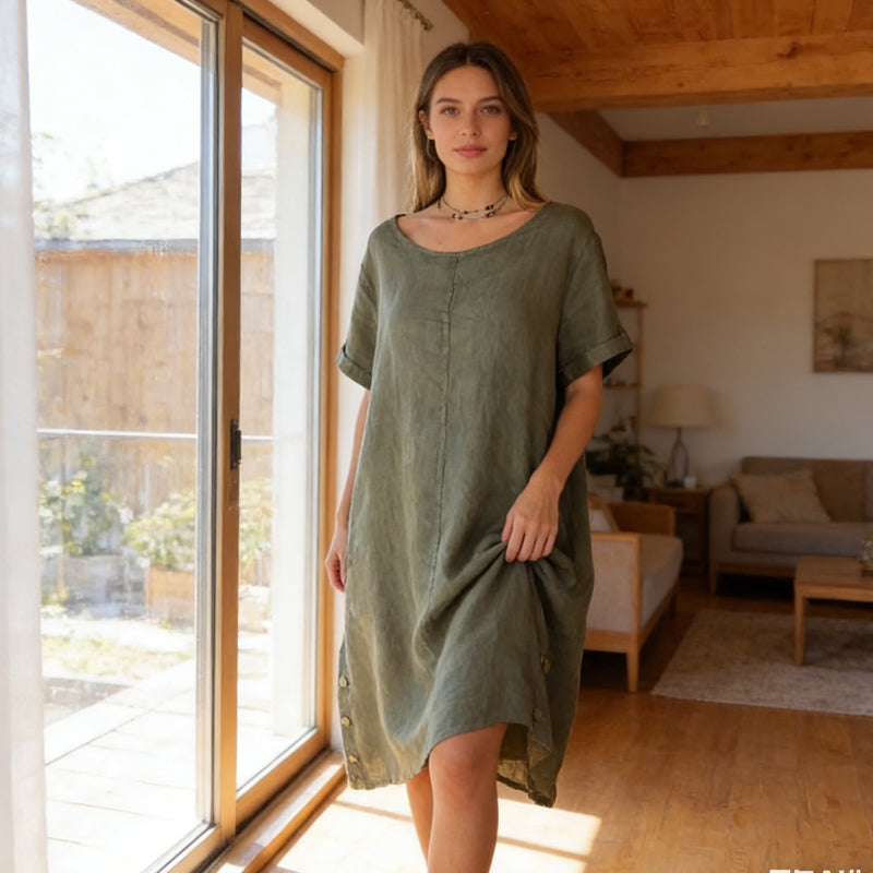 Lässiges Tunika-Kleid für Damen mit Taschen