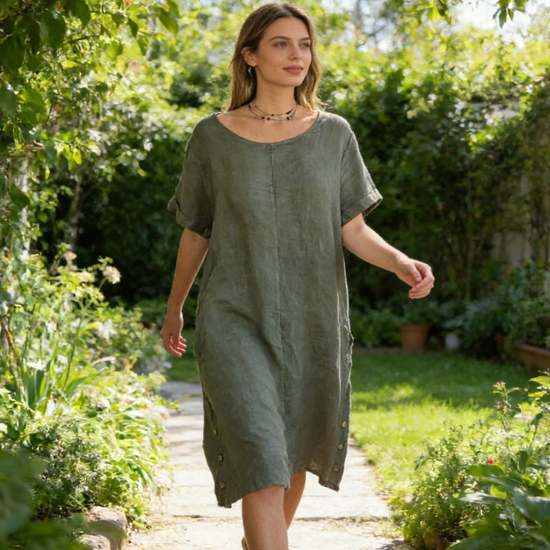 Lässiges Tunika-Kleid für Damen mit Taschen