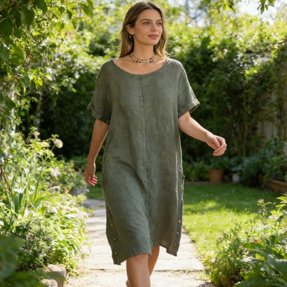 Lässiges Tunika-Kleid für Damen mit Taschen
