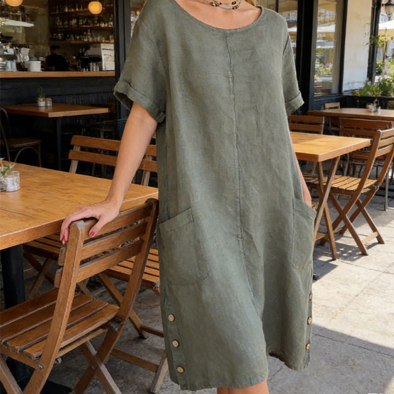 Lässiges Tunika-Kleid für Damen mit Taschen