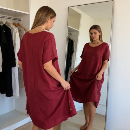 Lässiges Tunika-Kleid für Damen mit Taschen