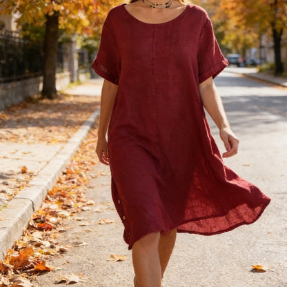 Lässiges Tunika-Kleid für Damen mit Taschen