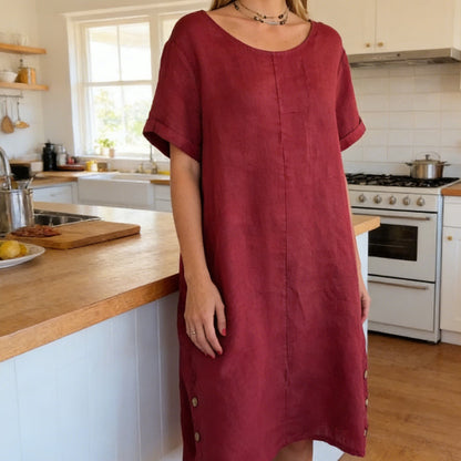 Lässiges Tunika-Kleid für Damen mit Taschen