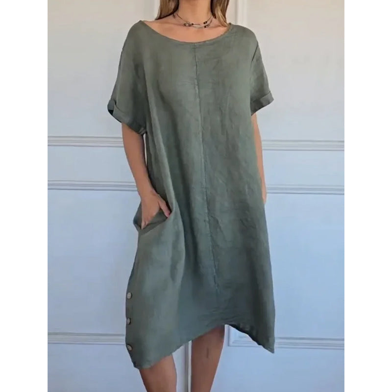 Lässiges Tunika-Kleid für Damen mit Taschen