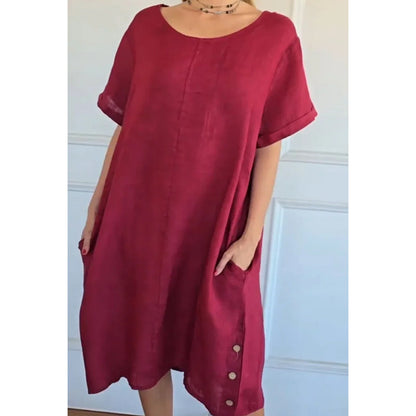 Lässiges Tunika-Kleid für Damen mit Taschen