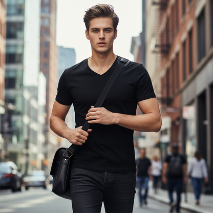 👕 Unisex V-Neck T-Shirt – Premium Baumwolle, Sportliche Passform & Atmungsaktiv – Für Alltag & Sport, 11 Farben
