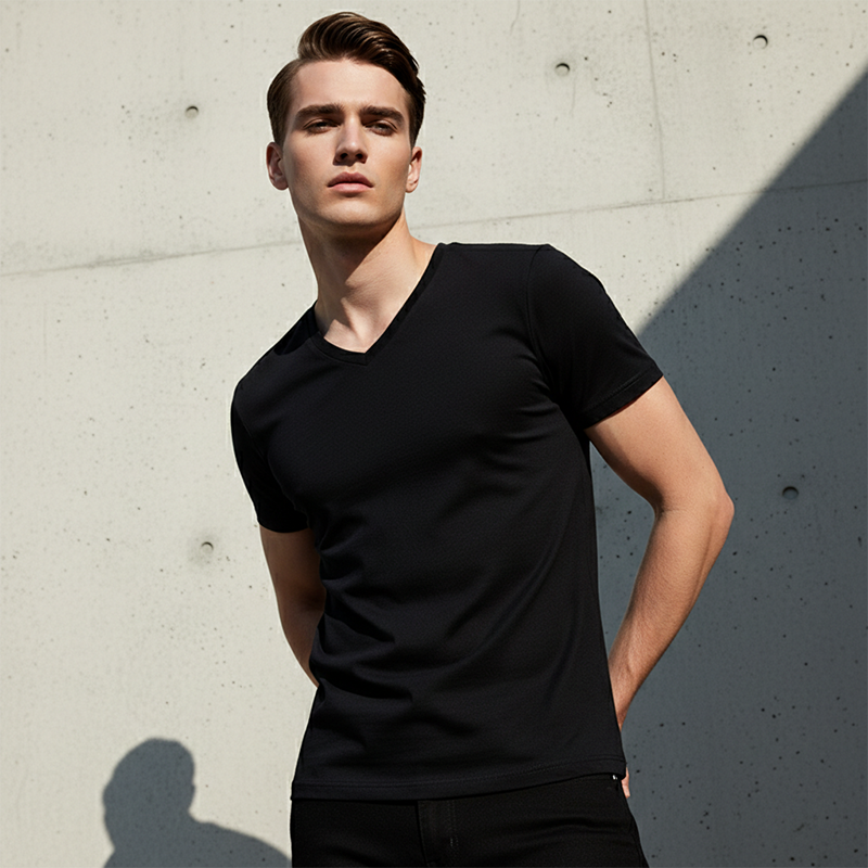👕 Unisex V-Neck T-Shirt – Premium Baumwolle, Sportliche Passform & Atmungsaktiv – Für Alltag & Sport, 11 Farben