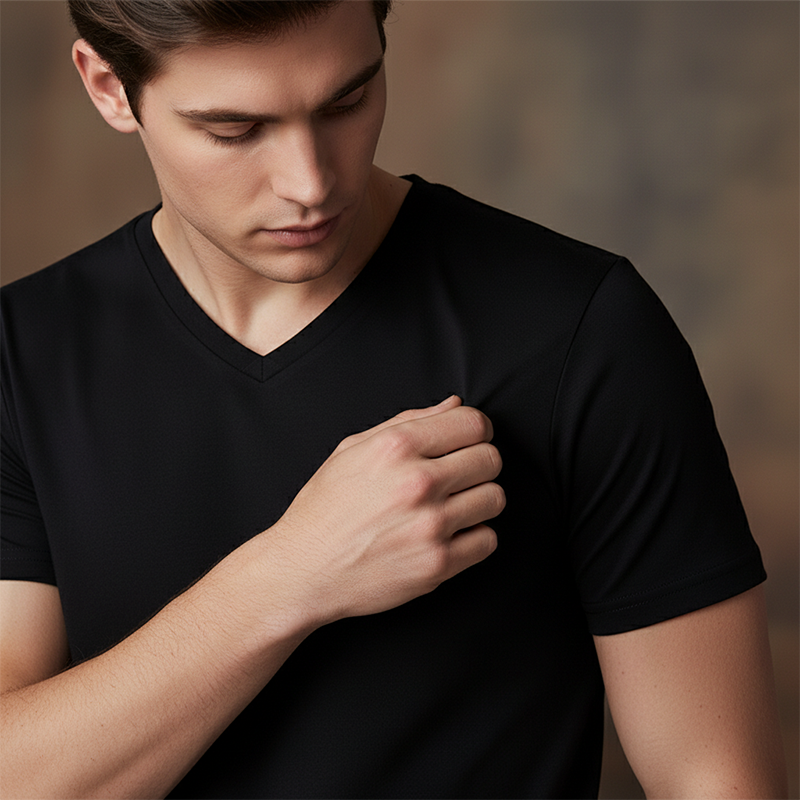 👕 Unisex V-Neck T-Shirt – Premium Baumwolle, Sportliche Passform & Atmungsaktiv – Für Alltag & Sport, 11 Farben