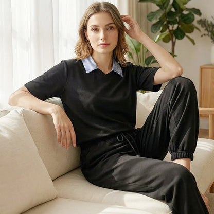 Kurzärmeliges Oberteil und Hose für Damen