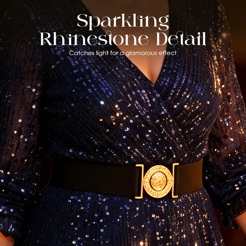 Glitzerndes Maxikleid mit V-Ausschnitt für Damen