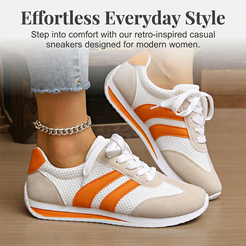 Lässige Schnürschuhe aus Mesh für Damen