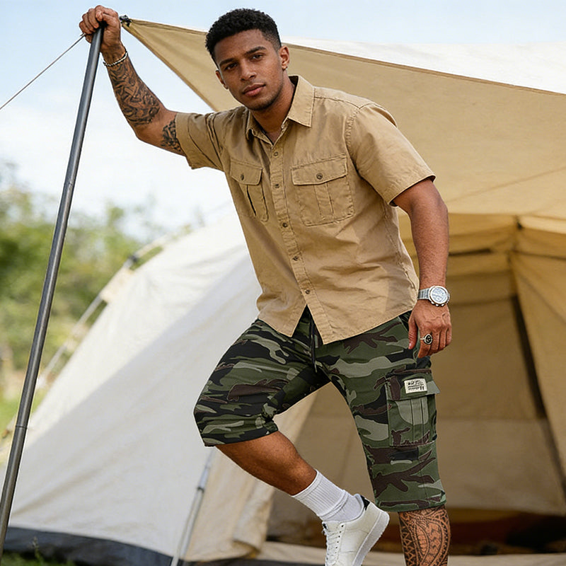 🩳 50% RABATT! 🔥 Herren-Camo-Cargoshorts mit Mehreren Taschen – Bequem, Strapazierfähig & Perfekt für Outdoor-Aktivitäten 🏕️