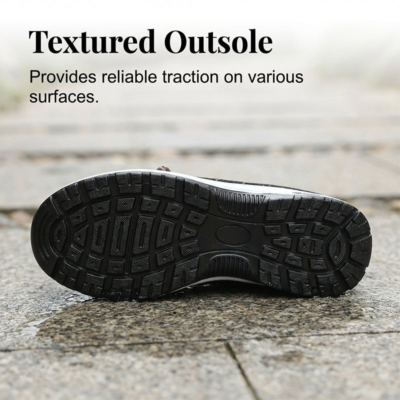 Flache Slipper aus atmungsaktivem Strick für Damen