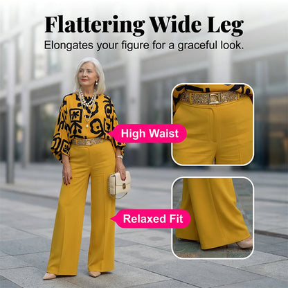 Set aus Retro-Oberteil mit Grafikprint und Hose mit weitem Bein für Damen