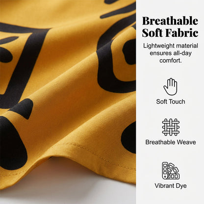 Set aus Retro-Oberteil mit Grafikprint und Hose mit weitem Bein für Damen