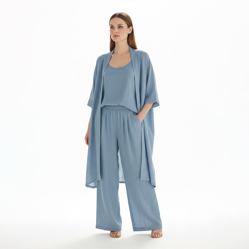 Elegante 3-teilige Loungewear für Damen in lockerer Passform