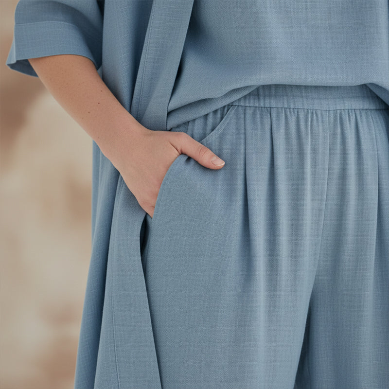 Elegante 3-teilige Loungewear für Damen in lockerer Passform