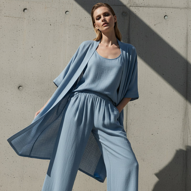 Elegante 3-teilige Loungewear für Damen in lockerer Passform