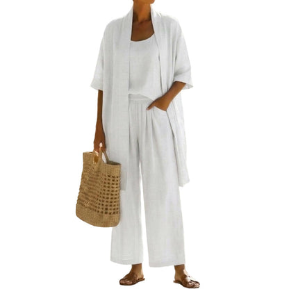 Elegante 3-teilige Loungewear für Damen in lockerer Passform