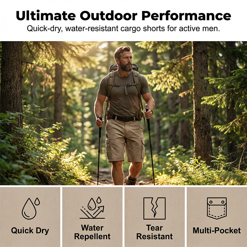 Taktische Cargo-Shorts für Herren mit mehreren Taschen