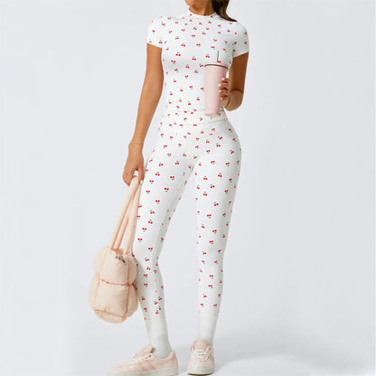 Zweiteiliges Sportoutfit aus Baumwolle für Damen