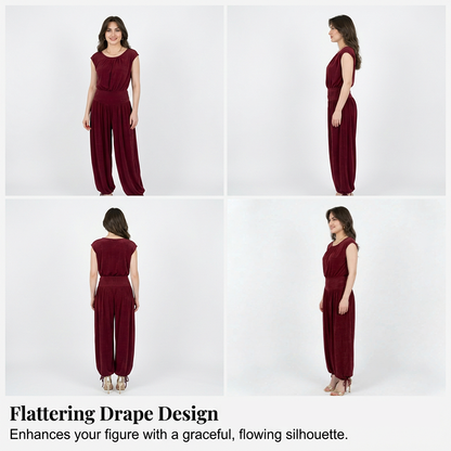 2-teiliges Set aus Bodysuit-Oberteil und Haremshose für Damen