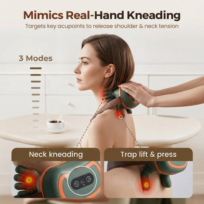 4D-Massagegerät für Nacken und Schultern zum Tragen mit Wärmefunktion