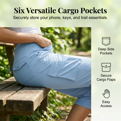 Leichte Cargo-Caprihosen für Damen