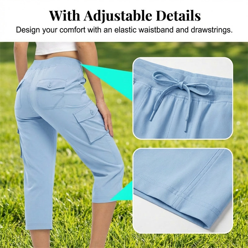 Leichte Cargo-Caprihosen für Damen