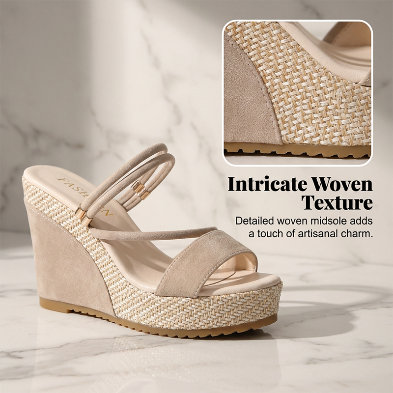 👠Damen-Sandalen mit Keilabsatz und hohen Absätzen