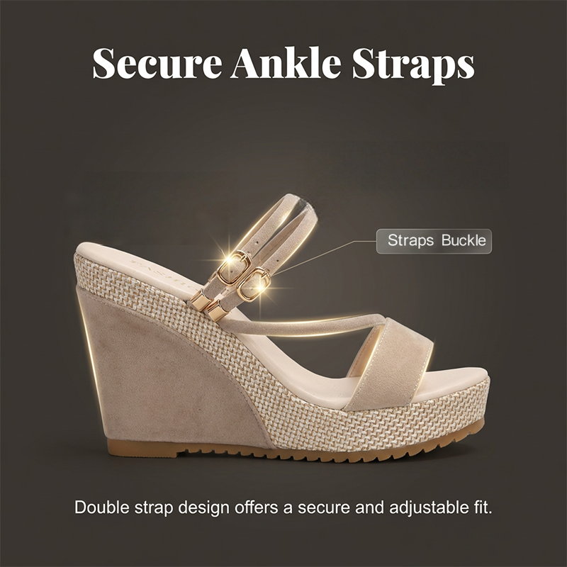 👠Damen-Sandalen mit Keilabsatz und hohen Absätzen