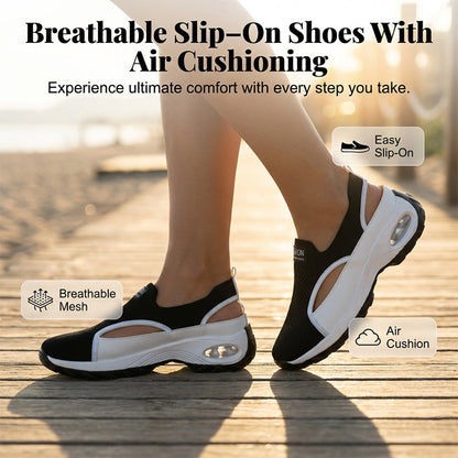 Atmungsaktive Slip-On-Schuhe mit Ausschnitten für Damen