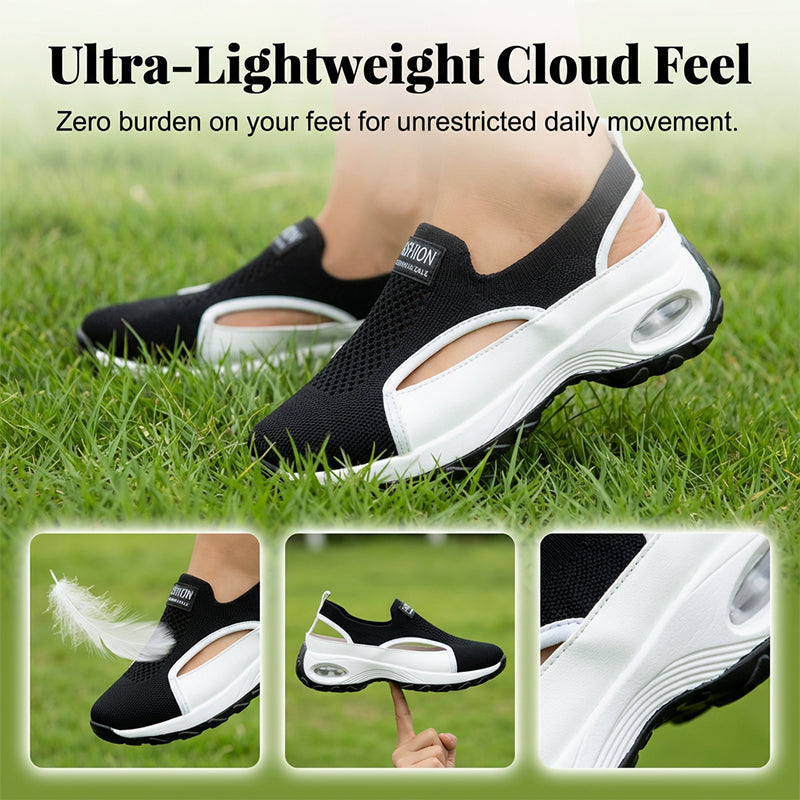 Atmungsaktive Slip-On-Schuhe mit Ausschnitten für Damen