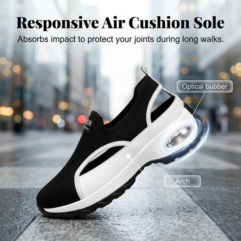 Atmungsaktive Slip-On-Schuhe mit Ausschnitten für Damen
