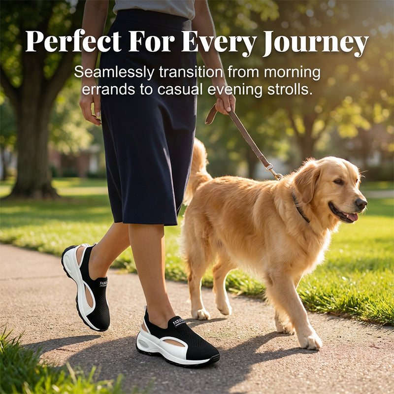 Atmungsaktive Slip-On-Schuhe mit Ausschnitten für Damen