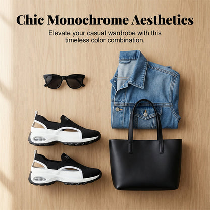 Atmungsaktive Slip-On-Schuhe mit Ausschnitten für Damen