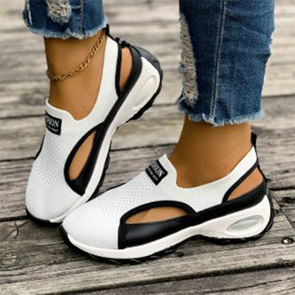 Atmungsaktive Slip-On-Schuhe mit Ausschnitten für Damen
