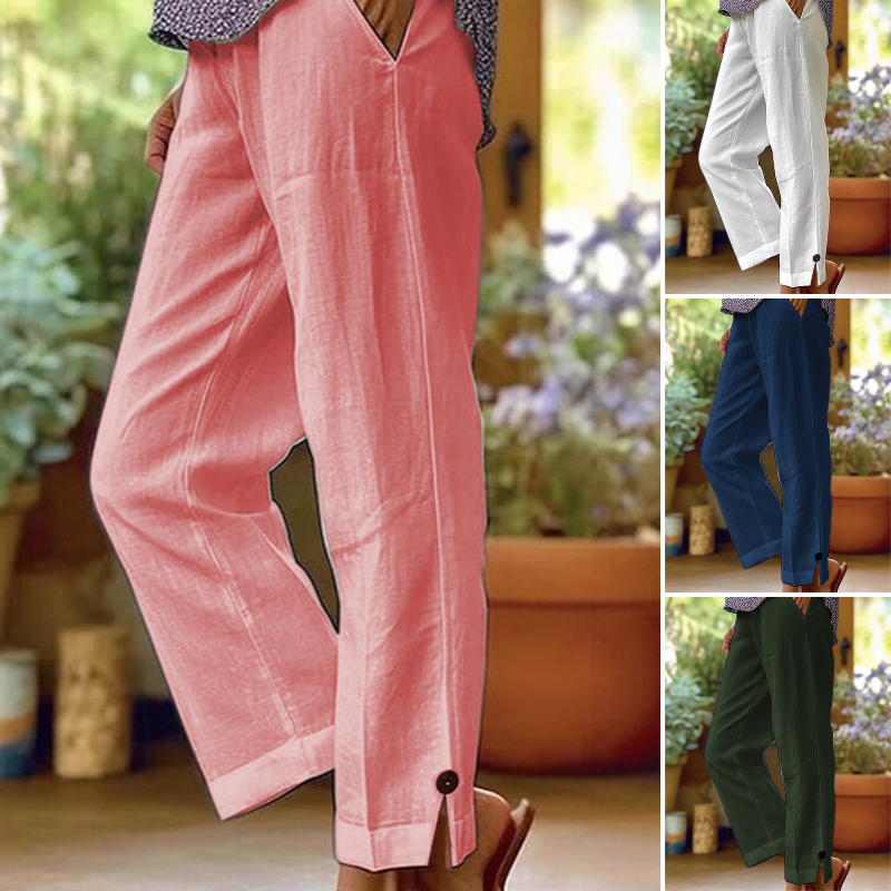 🔥JETZT 50 % RABATT! 👖Damenhose mit geradem Bein und Knöchellänge
