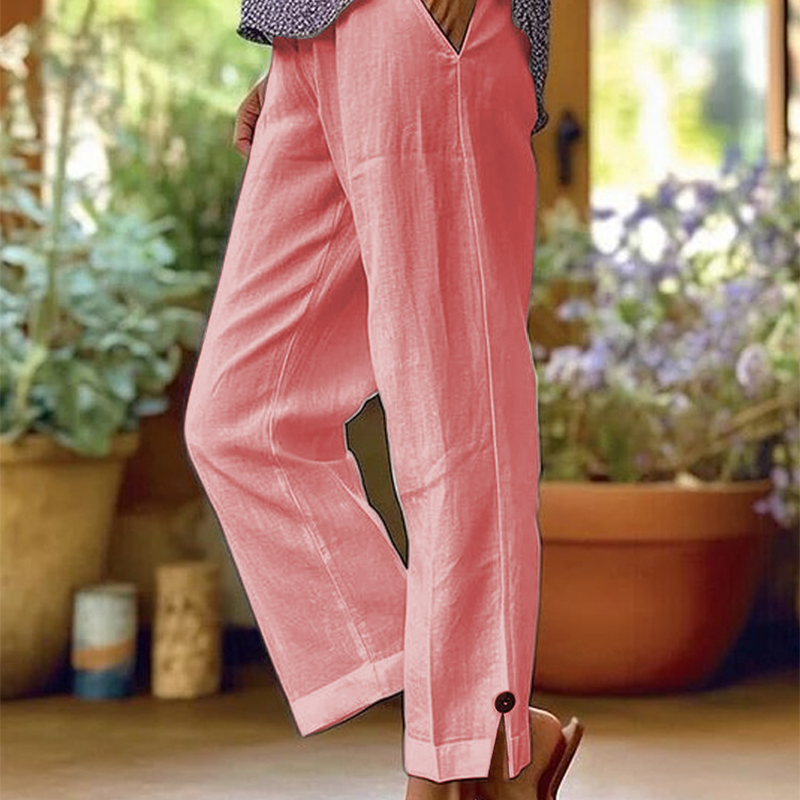🔥JETZT 50 % RABATT! 👖Damenhose mit geradem Bein und Knöchellänge