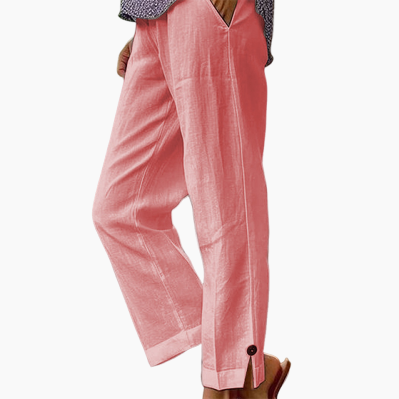 🔥JETZT 50 % RABATT! 👖Damenhose mit geradem Bein und Knöchellänge