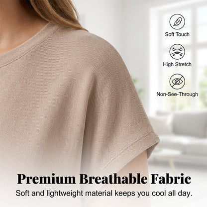 Lässiges Kurzarm-T-Shirt-Kleid für Damen