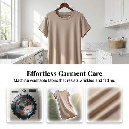 Lässiges Kurzarm-T-Shirt-Kleid für Damen
