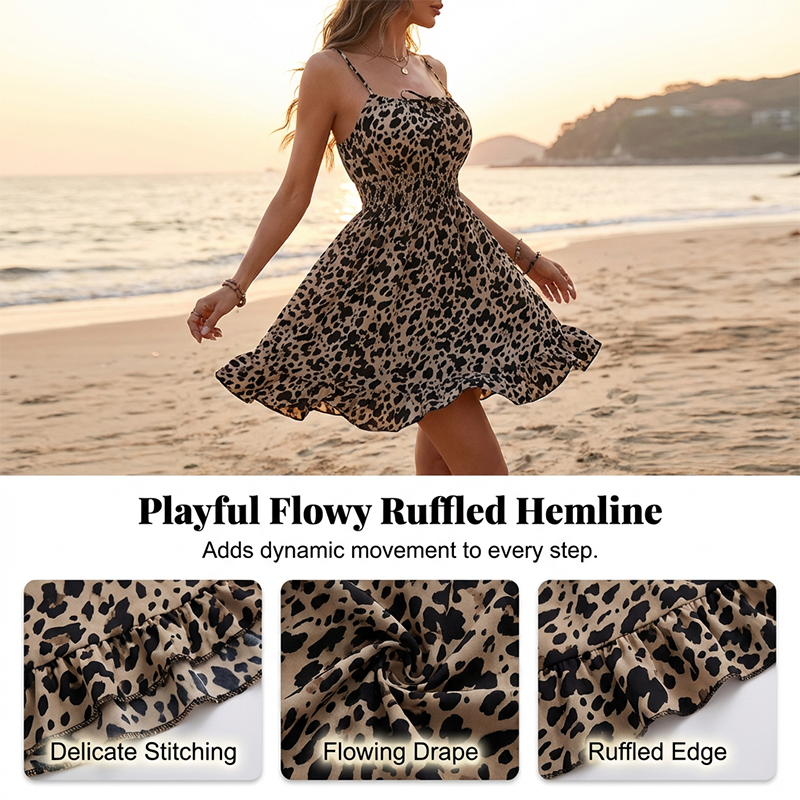 Kleid mit geschnürter Vorderseite und Spaghettiträgern