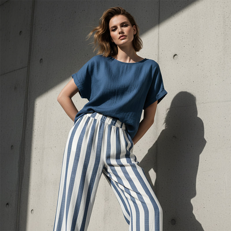 Zweiteiliges Lounge-Set für Damen im schicken Bohemian-Stil