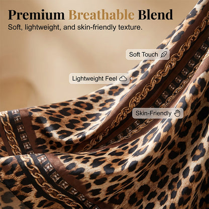 Maxikleid mit Neckholder und V-Ausschnitt im Animal-Print