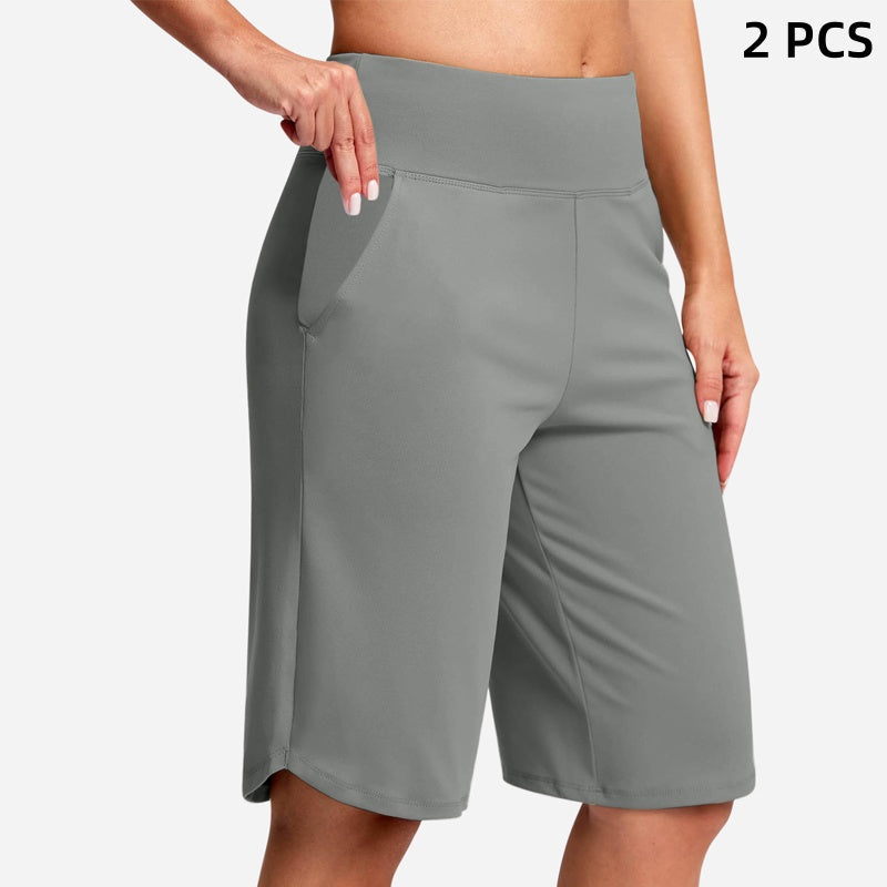 ⏰Letzter Tag des Schlussverkaufs – 49 % Rabatt🔥Yoga-Shorts für Damen mit hoher Taille und Taschen