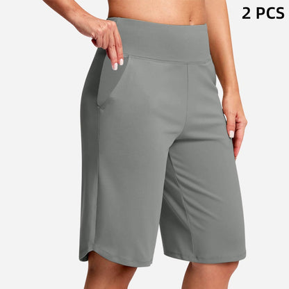 ⏰Letzter Tag des Schlussverkaufs – 49 % Rabatt🔥Yoga-Shorts für Damen mit hoher Taille und Taschen